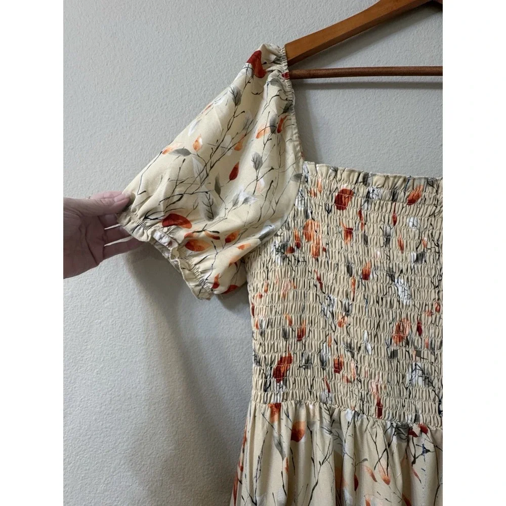 Baltic Born Women's XXL LONG Maxi Dress Smocked Tiered Ruffle Coquette Prairie - Picture 4 of 10